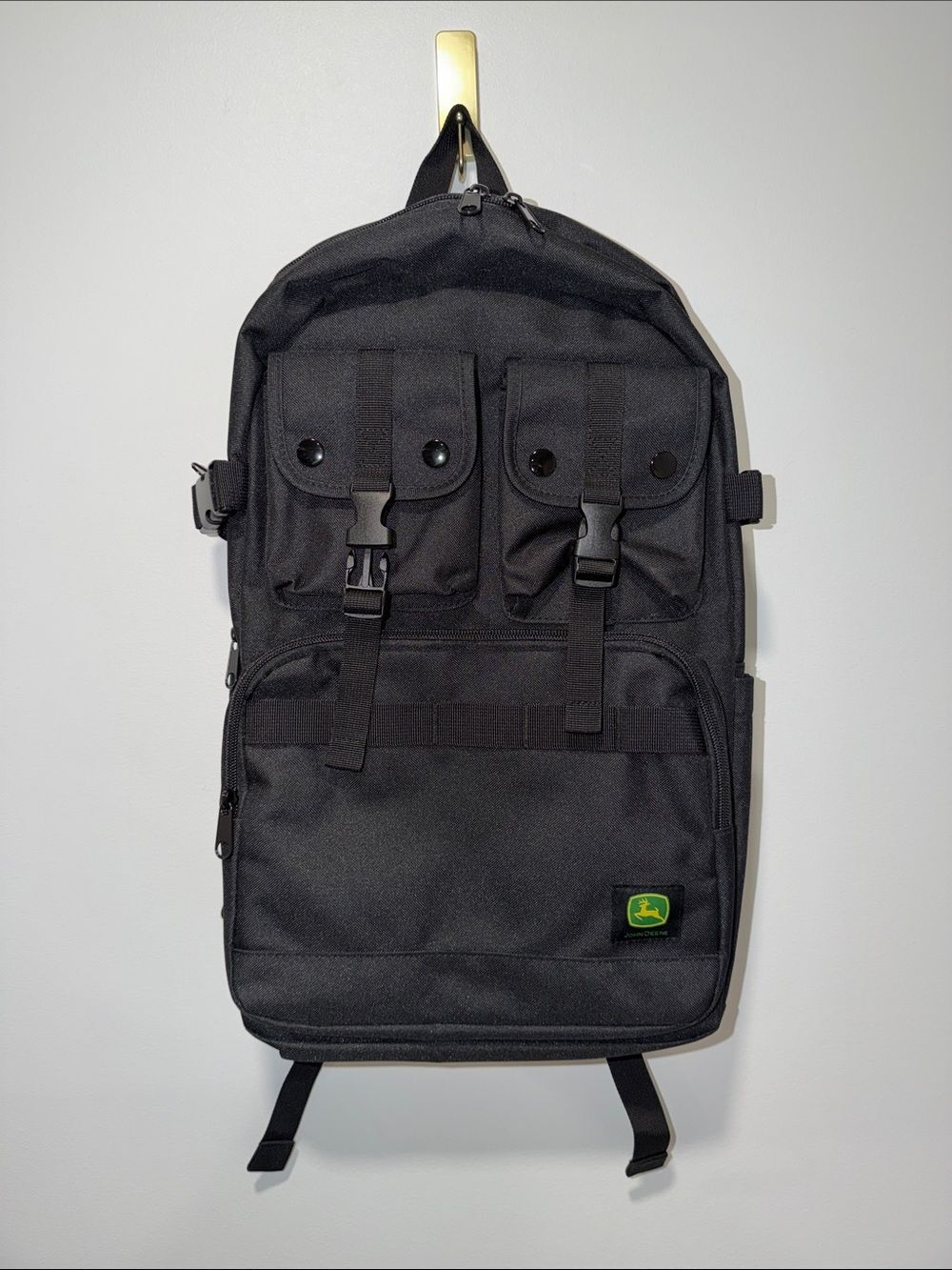 John Deere Black Large Unisex Commuter Laptop Backpack 18”
